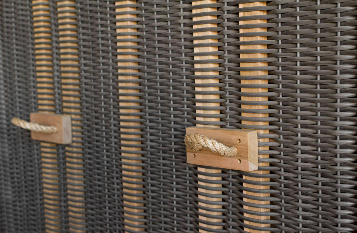 STRANDKORB 6-Sitzer Gosch Lounge Teak - Braun/Grau, Holz/Metall (158/207/200cm) - Mr. Deko