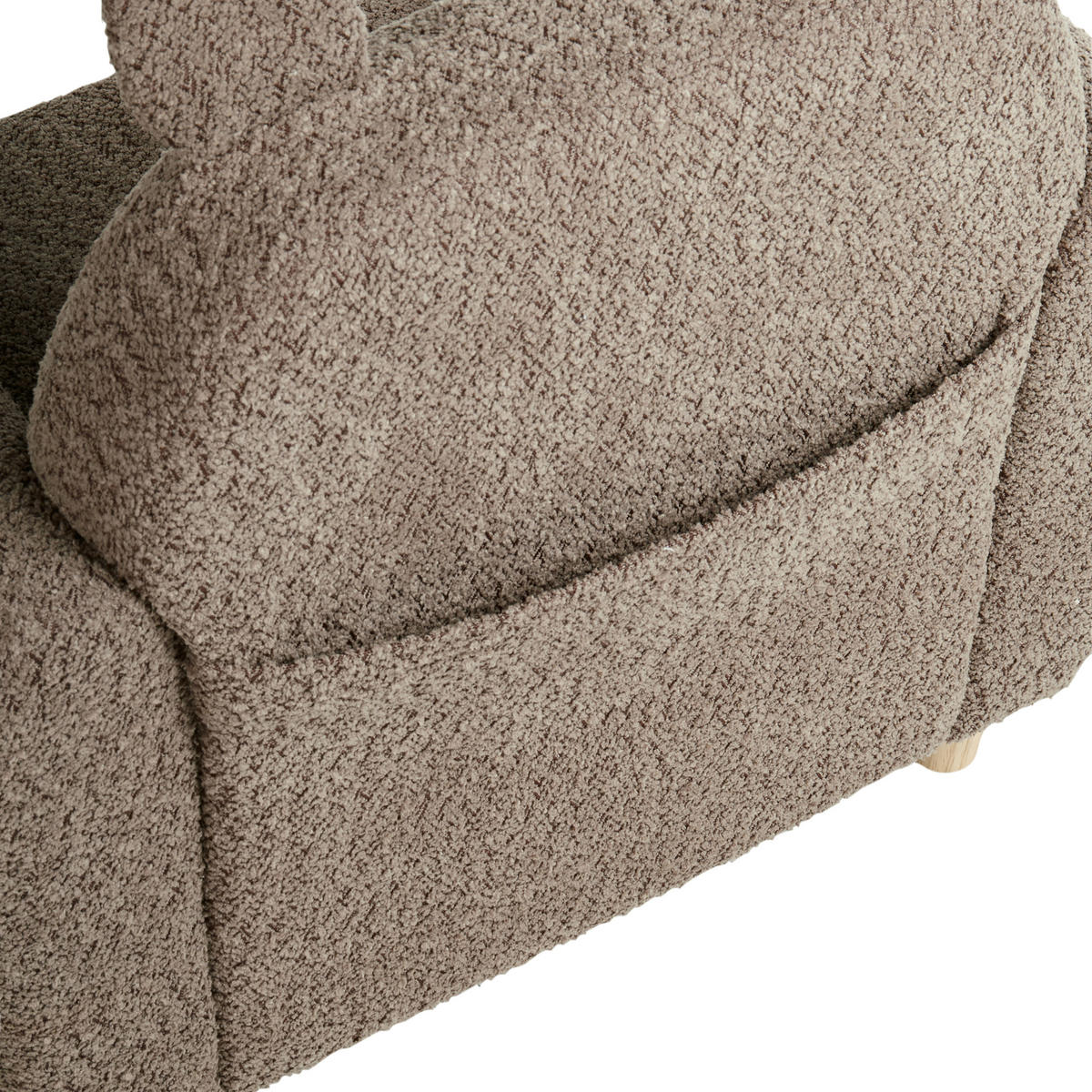 KINDERSESSEL Nilpferd Bouclé Braun Maribo - Braun, Textil (61/59/44cm) - Beliani