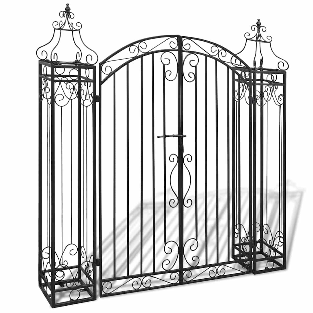 vidaXL Gartentor Schwarz 20.5x134 cm