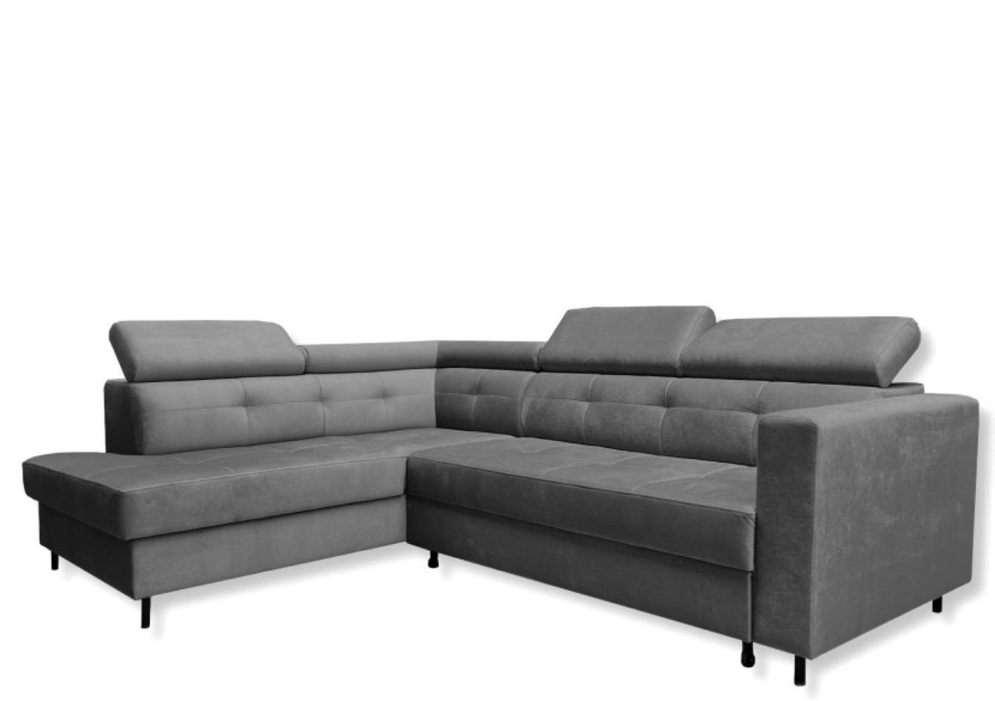 ECKSOFA Grafit TAKO Mit Schlaffunktion - Graphitfarben, Textil (257/202cm) - Sepro Meble