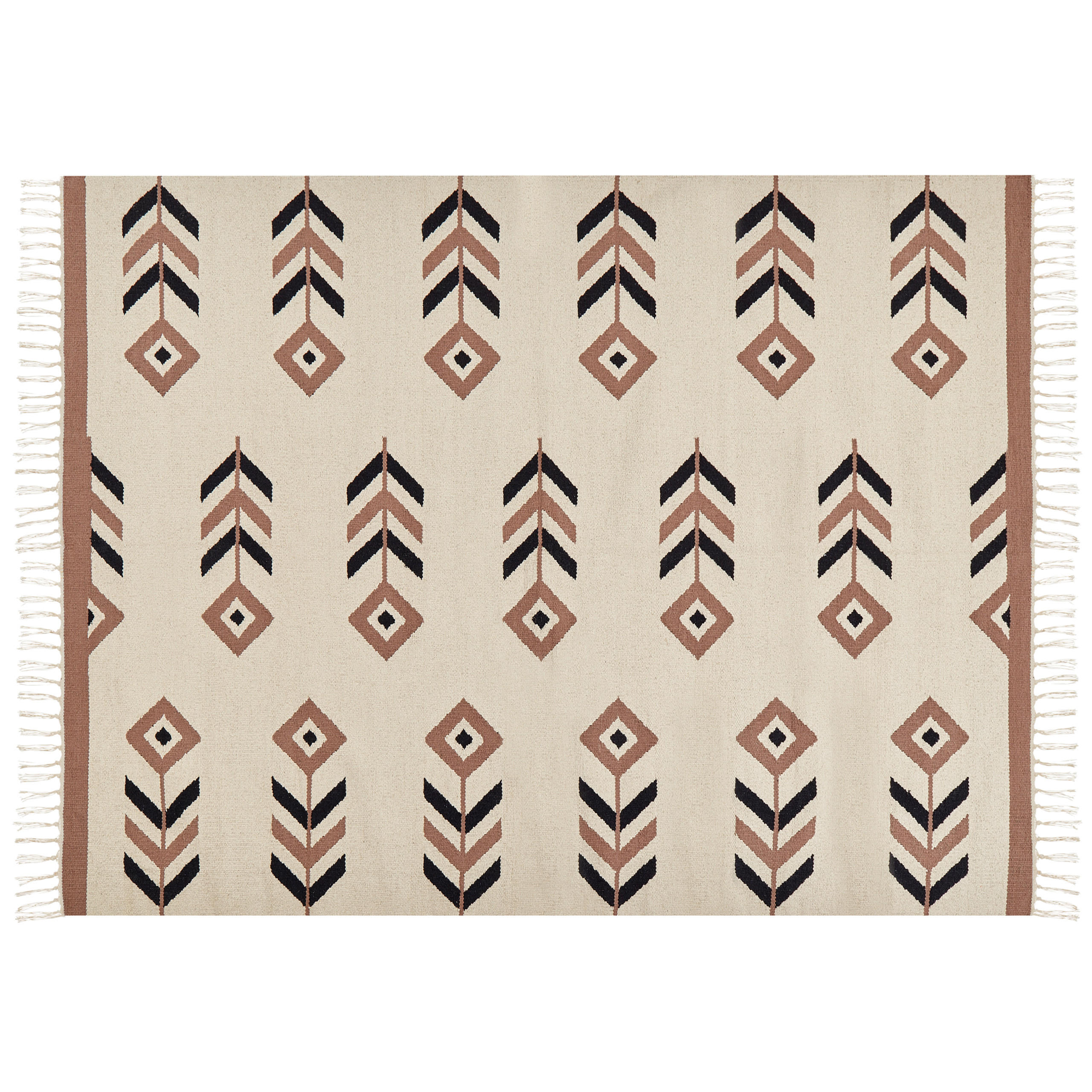 KELIM-TEPPICH Niavan 230/160 cm - Beige, Textil (160/230cm) - Beliani