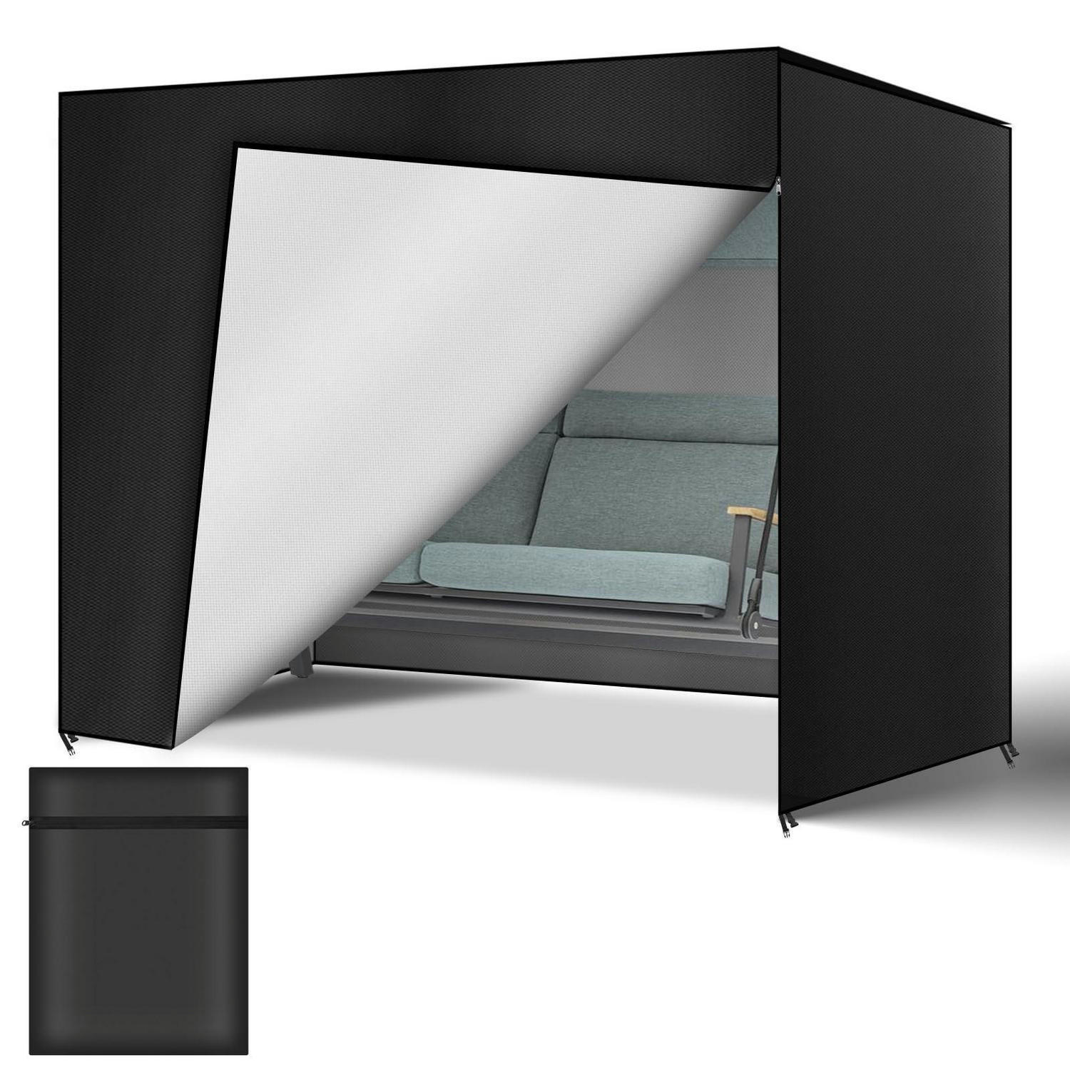 XXXLutz Hollywoodschaukel Schwarz 170x135x135 cm