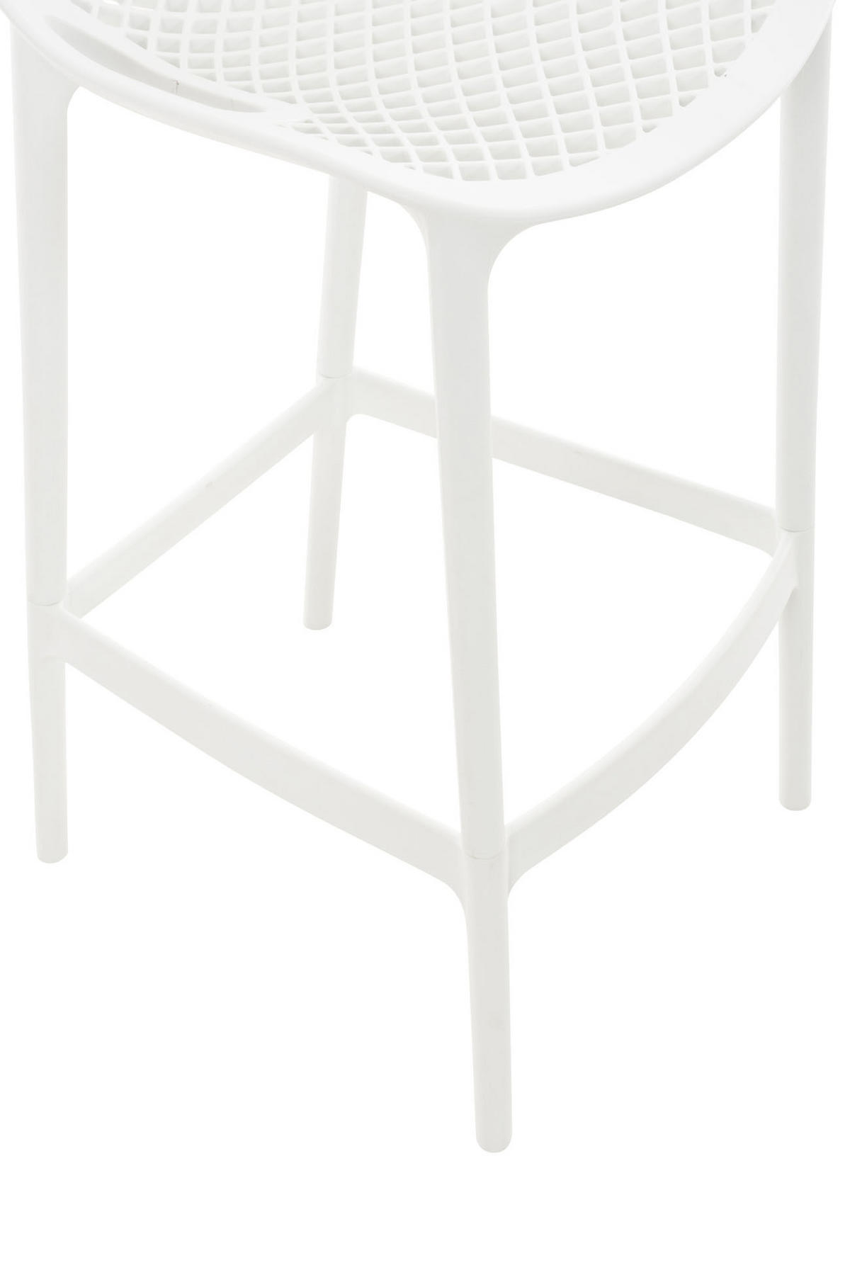 BARHOCKER 2er Set Kunststoff weiß - Weiß, Kunststoff (45/105/53cm) - CLP
