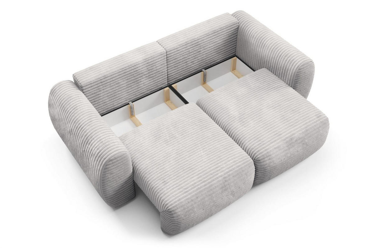 SCHLAFSOFA Simone - Grau, Holzwerkstoff/Textil (266/95/110cm) - Fun Möbel