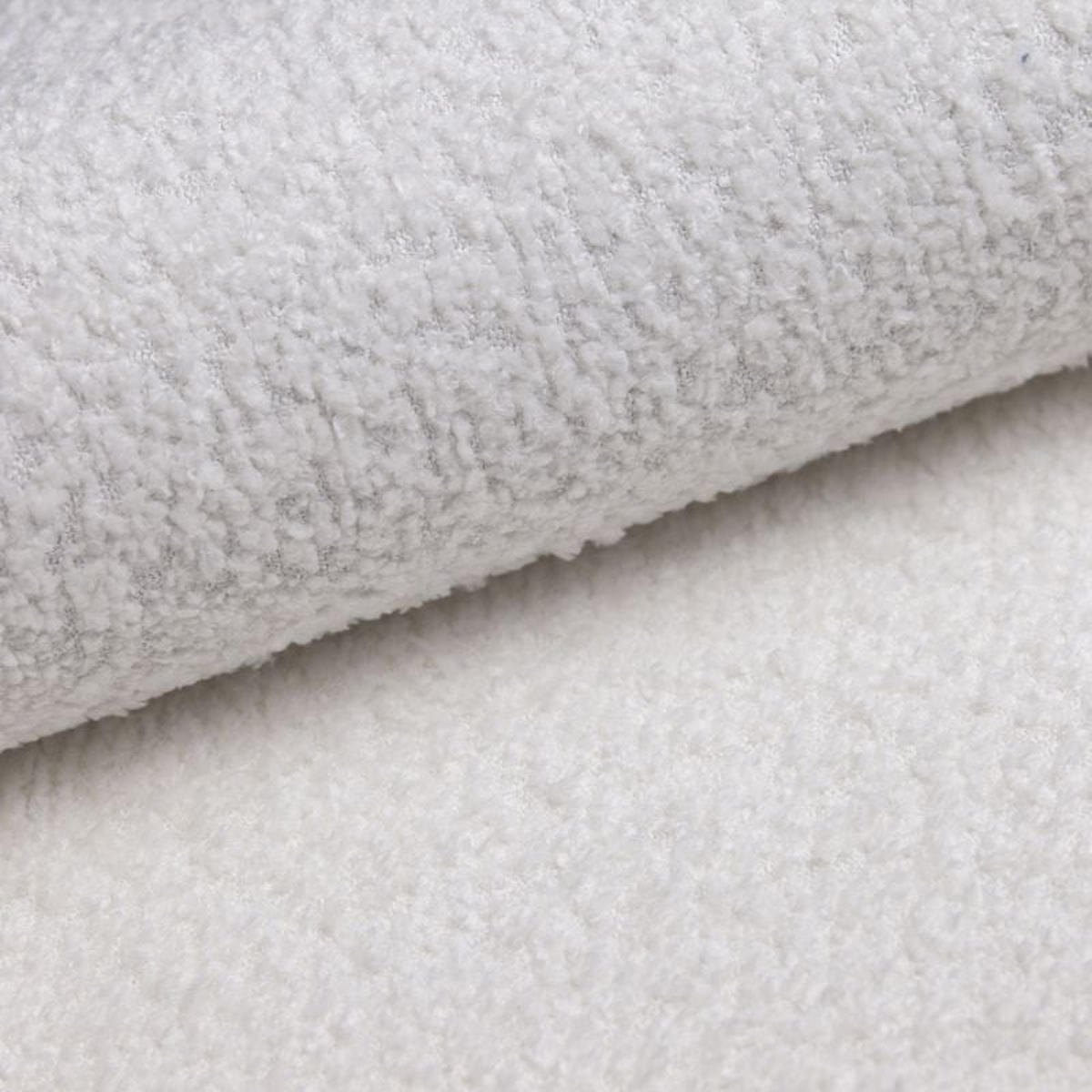 SCHLAFSOFA EMILI, Sofa mit Schlaffunktion und Bettkasten, Farbe: Weiß, Bouclé-Stoff - Weiß, Textil (212/95/90cm) - Sepro Meble