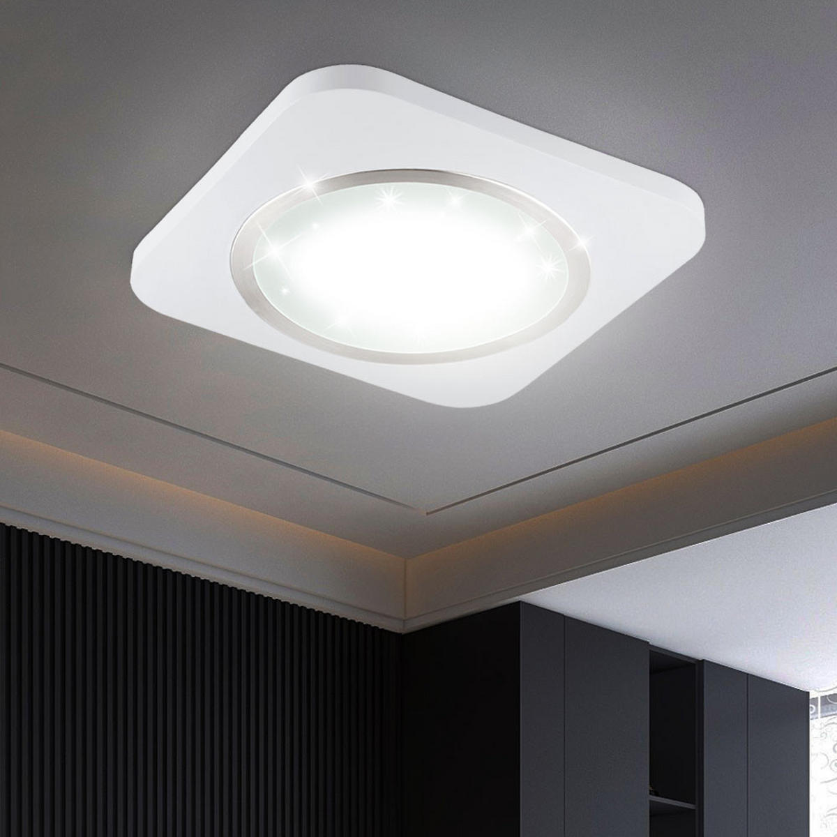 LED WANDLEUCHTE PUYO Weiß Stahl - Weiß, Metall (51/4/51cm)