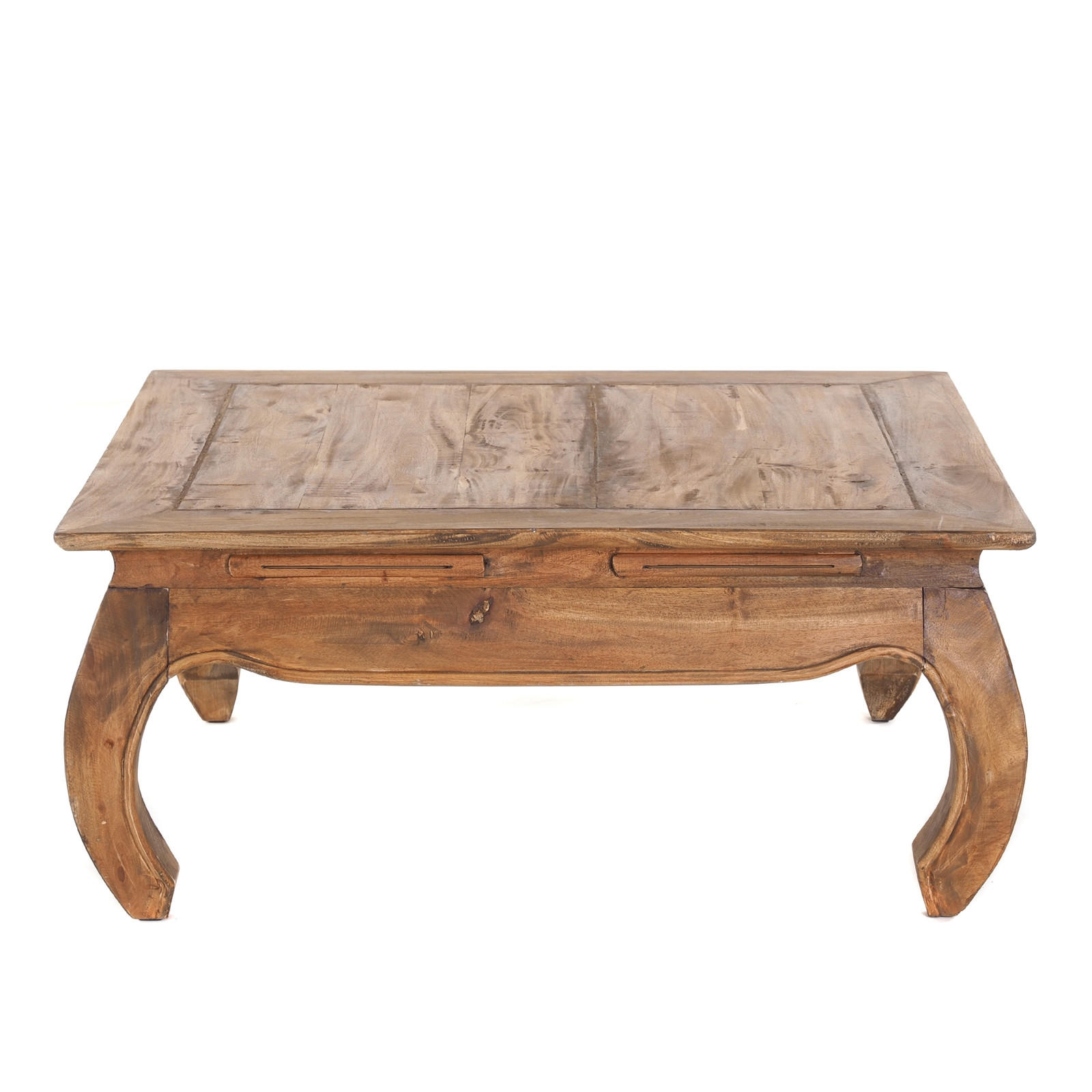 OPIUMTISCH MAHA Massivholz braun - Braun, Holz (80/80/35cm) - DESIGN DELIGHTS