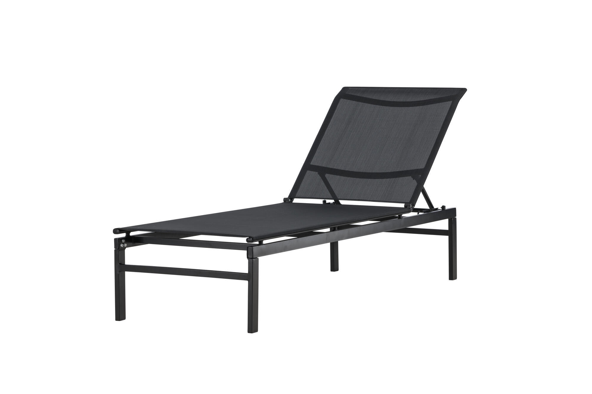 Furnlux Sonnenliege Schwarz 60x97x189 cm