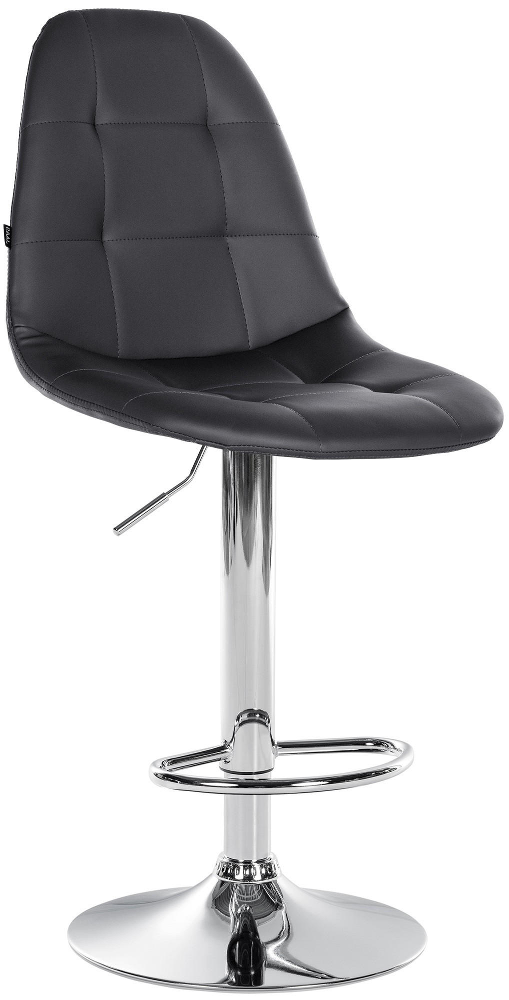 BARHOCKER Metall schwarz - Schwarz, Textil/Metall (47/58/56cm) - CLP