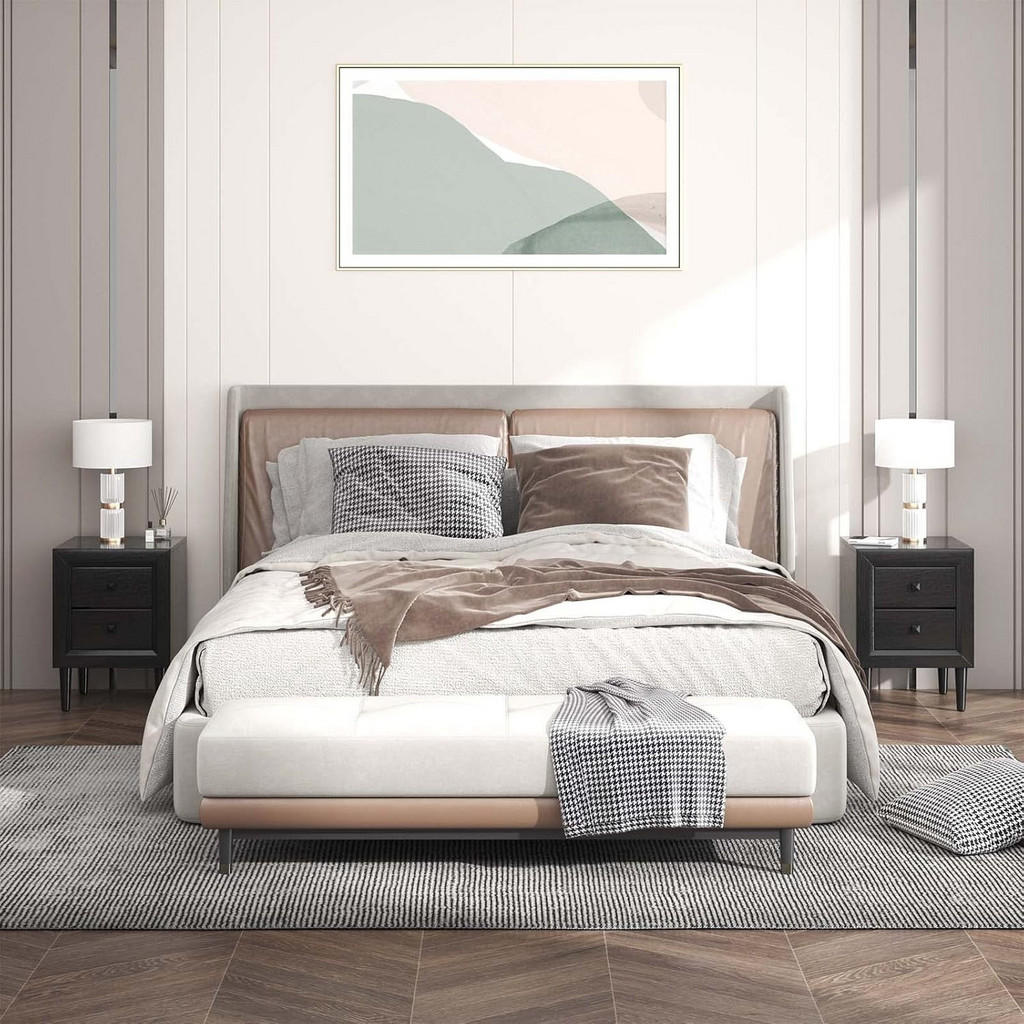 Thumbnail - Costway Nachttisch, Schwarz, Holz, 40x55x40 cm, Schlafzimmer, Nachttische