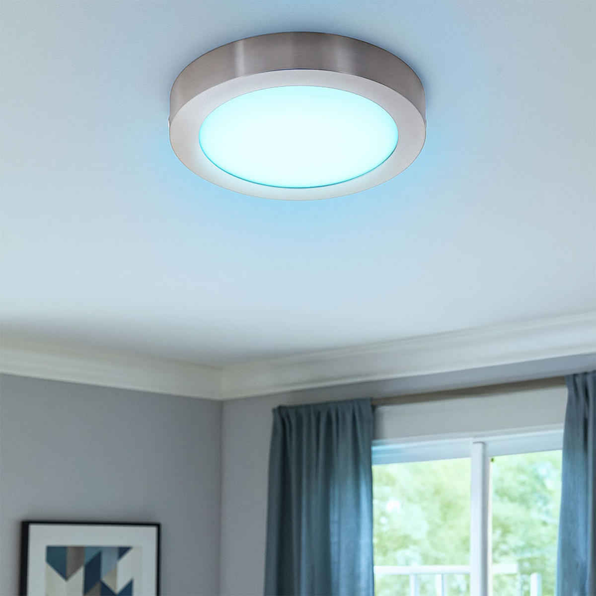 LED DECKENLEUCHTE TINUS Silber - Silberfarben, Metall (22.5/22.5/3.5cm)