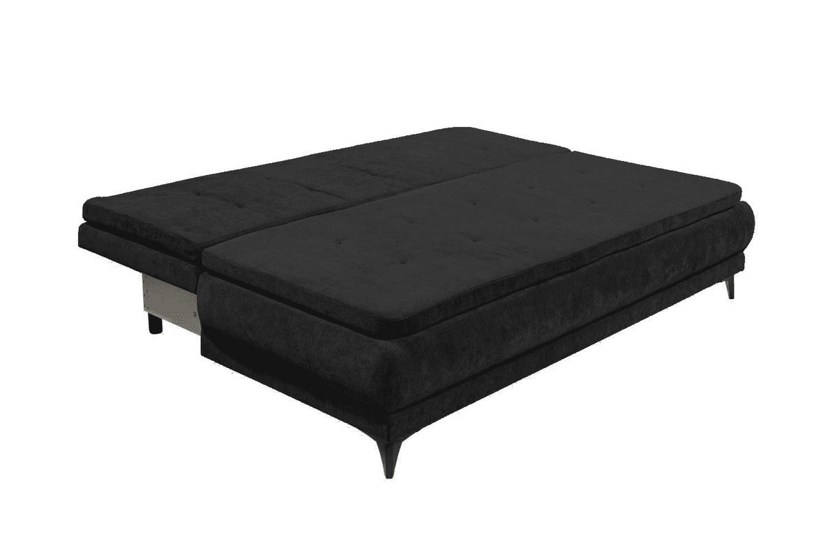 SCHLAFSOFA mit Bettkasten und Schlaffunktion - Schwarz Hochglanz/Schwarz, Holz/Kunststoff (210/96/106cm) - ed exciting design