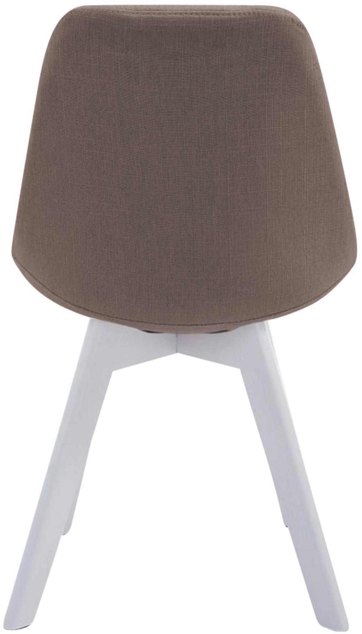 STUHL Stoff taupe - Taupe/Weiß, Holz/Textil (48/84/55cm) - CLP