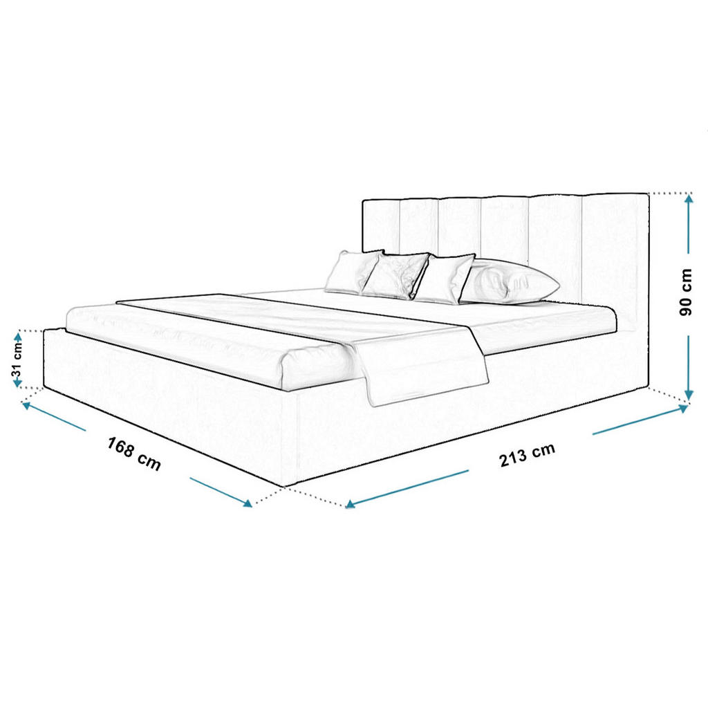 Thumbnail - Alpi-Möbel Polsterbett, Grau, Textil, 160x200 cm, Oeko-Tex® Standard 100, Schlafzimmer, Betten, Polsterbetten