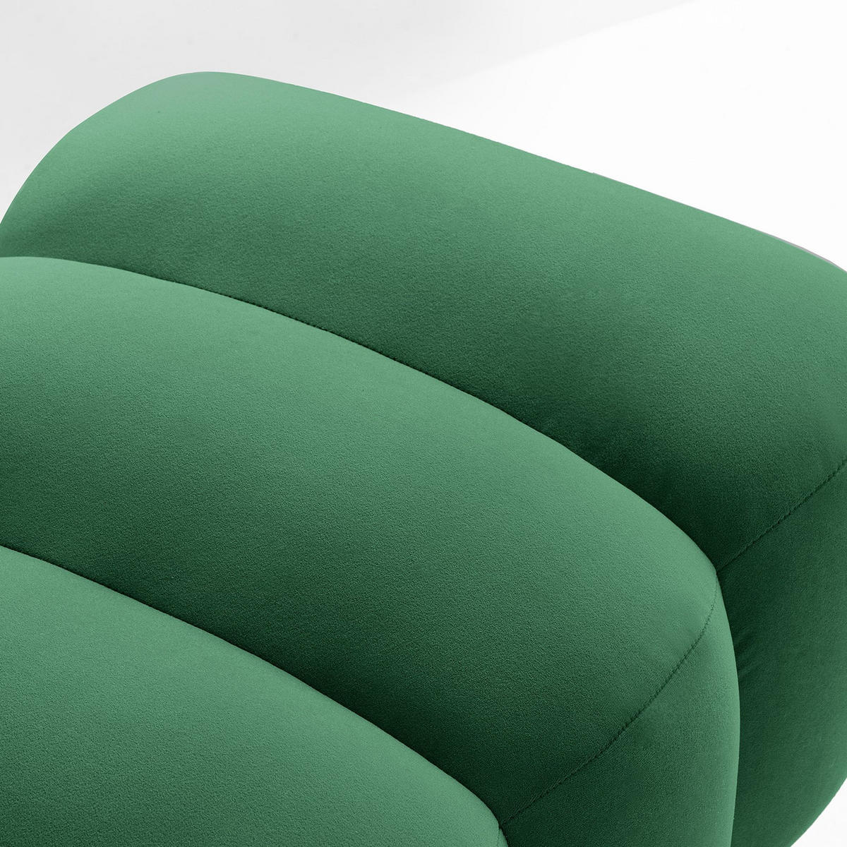 SITZHOCKER Polsterhocker PECCO, Veloursstoff - Dunkelgrün/Schwarz, Holz/Textil (60/50/50cm) - KONSIMO®