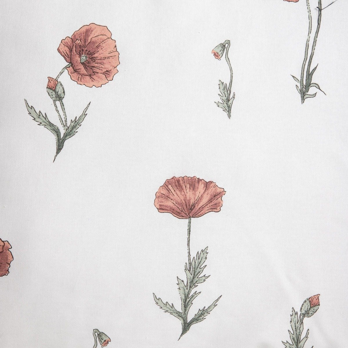 BETTWÄSCHE Meadow Flowers weiß-rot 220/200 cm - Rot/Weiß, Textil (220/200cm) - Homla