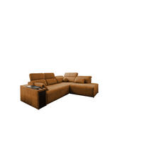 ECKSOFA Mindy VII mit Schlaffunktion und verstellbarer Rückenlehne, Stoff Verita Kupfer Rechts - Kupferfarben, Holz/Textil (288/230cm) - Kaiser Möbel