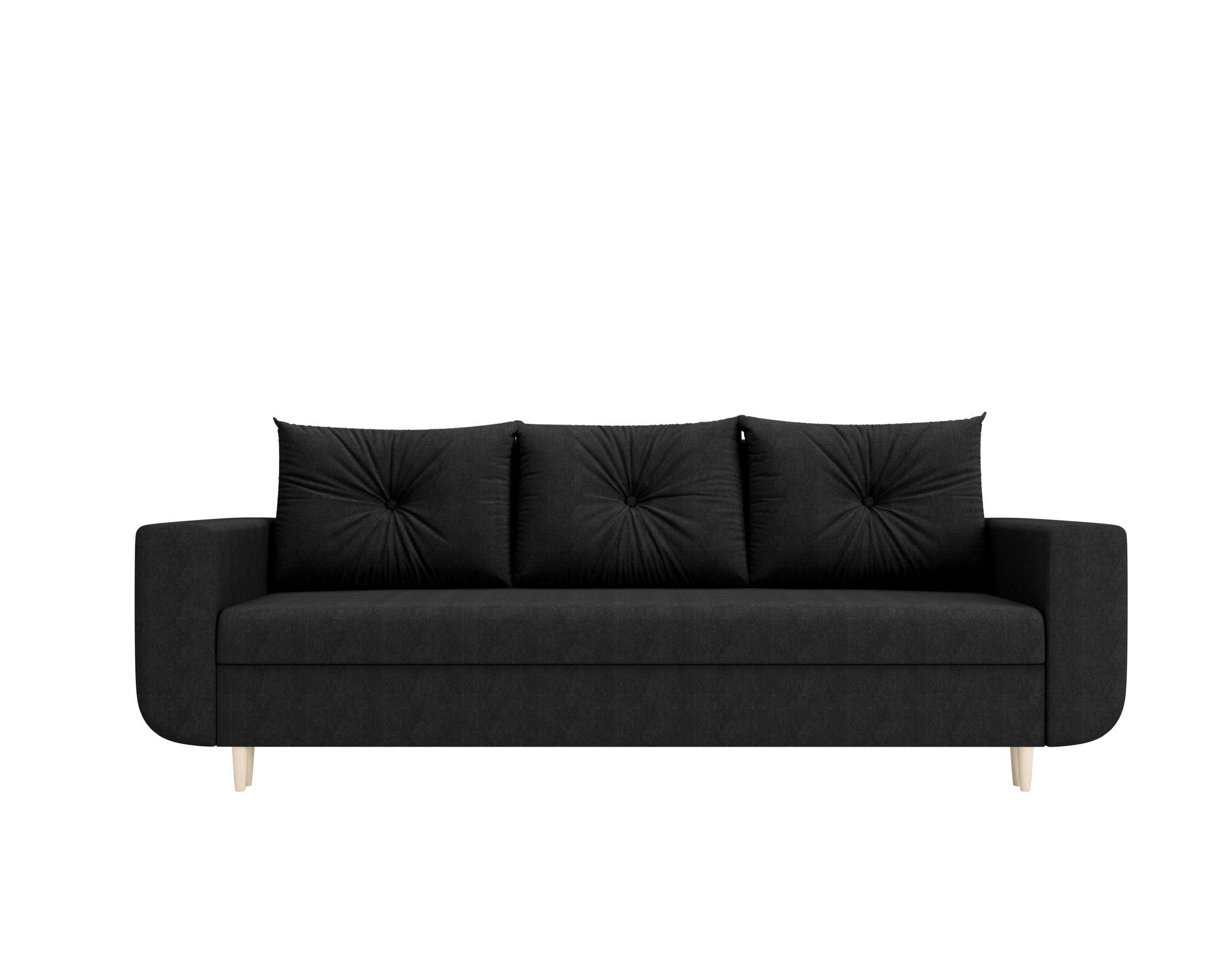 SOFA DELFIN mit Schlaffunktion COSMIC 100 Sofa mit Stauraum - Schwarz, Textil (90/88/240cm) - Bedante