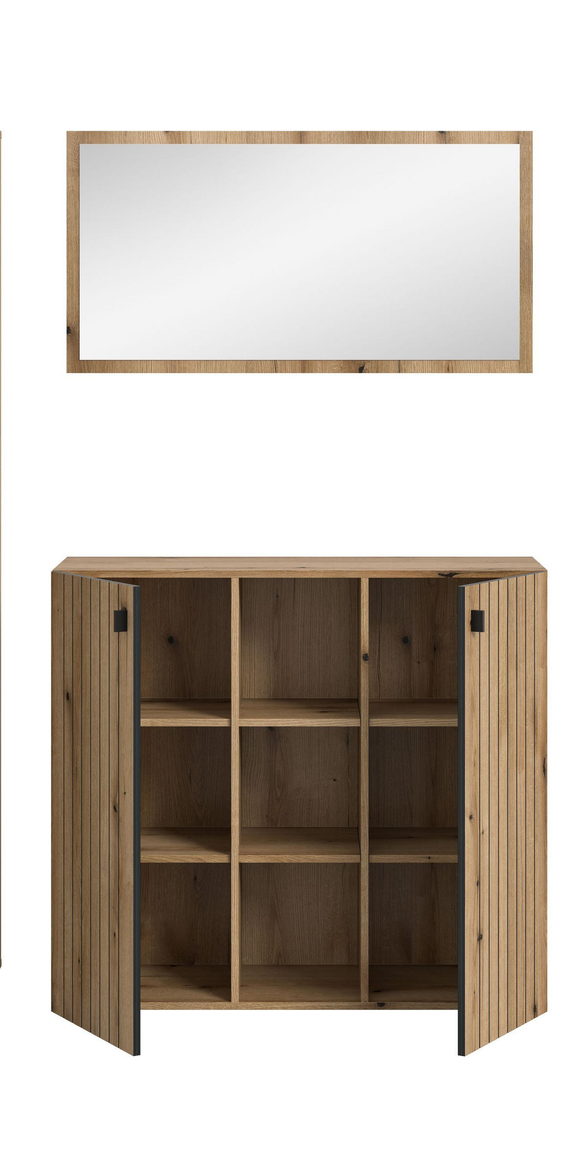 GARDEROBEN-SET STATION 2-tlg. (B/H/T: ca. 106/192/37 cm) in Evoke Oak Nachbildung/Evoke Oak Nachbildung - Eichefarben, Holzwerkstoff (106/192/37cm)