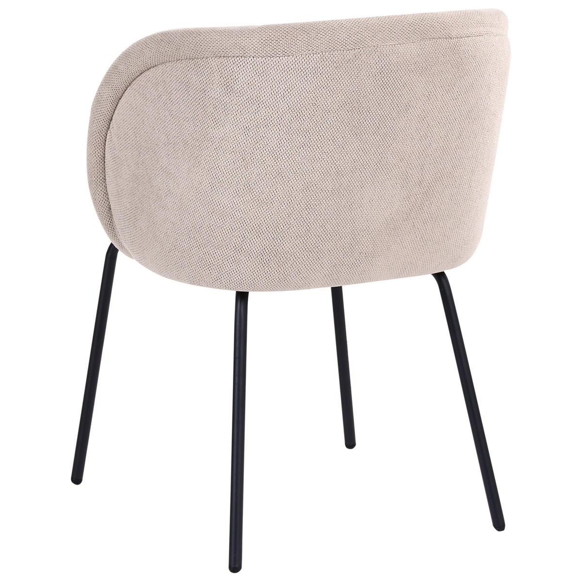 ESSZIMMERSTUHL 2er Set Stoff Taupe Sarasota - Taupe, Textil/Metall (60/79/60cm) - Beliani