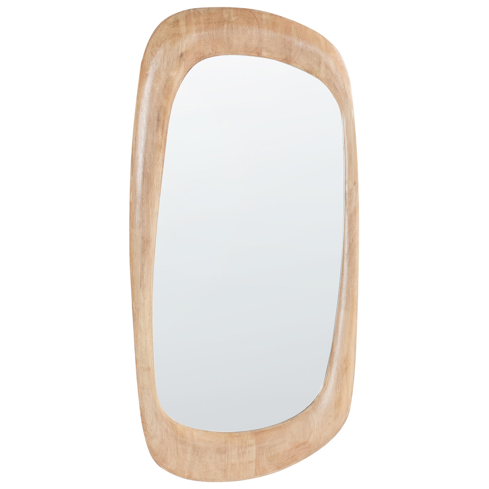 Beliani Wandspiegel Braun 57x120x4 cm
