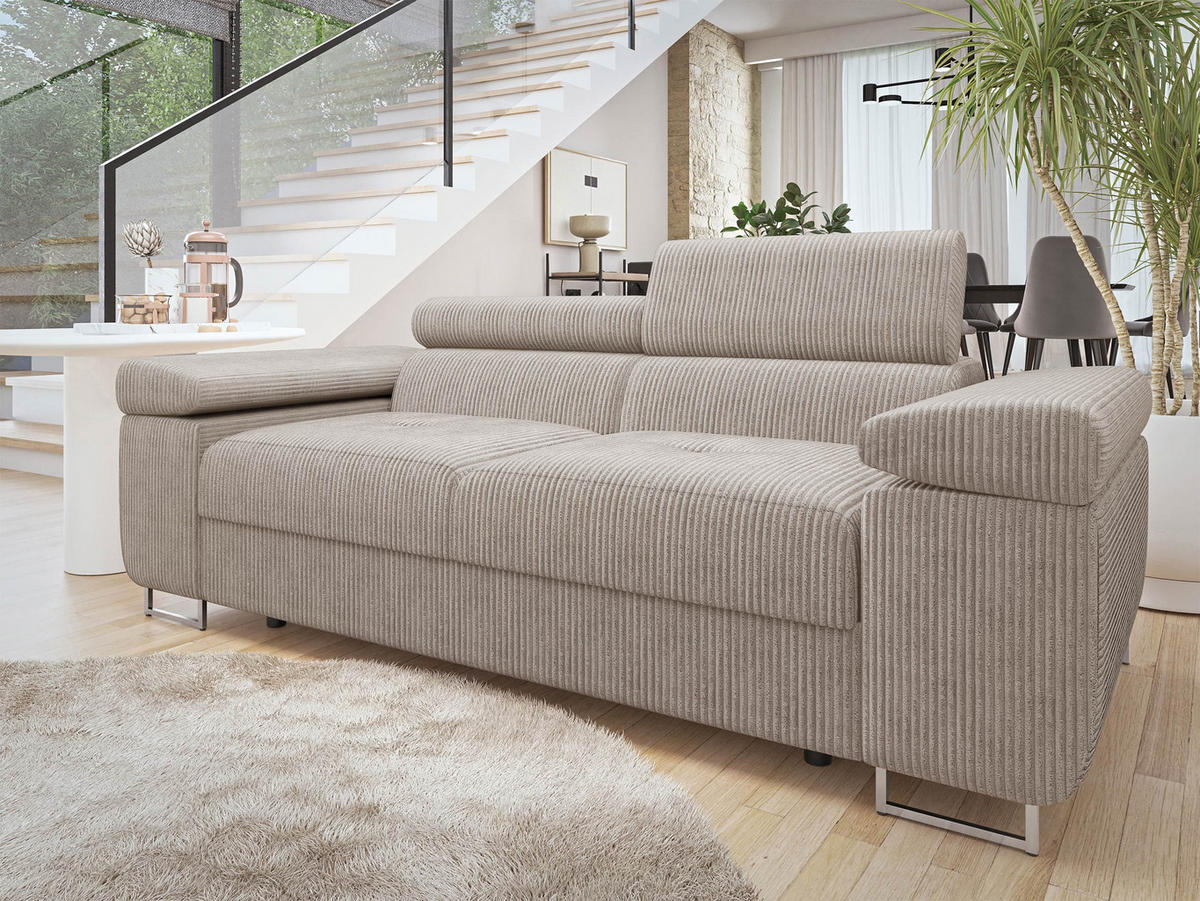 SOFA Torezio 2 Cord - Sahara, Holz/Textil (198/90/102cm) - MIRJAN24