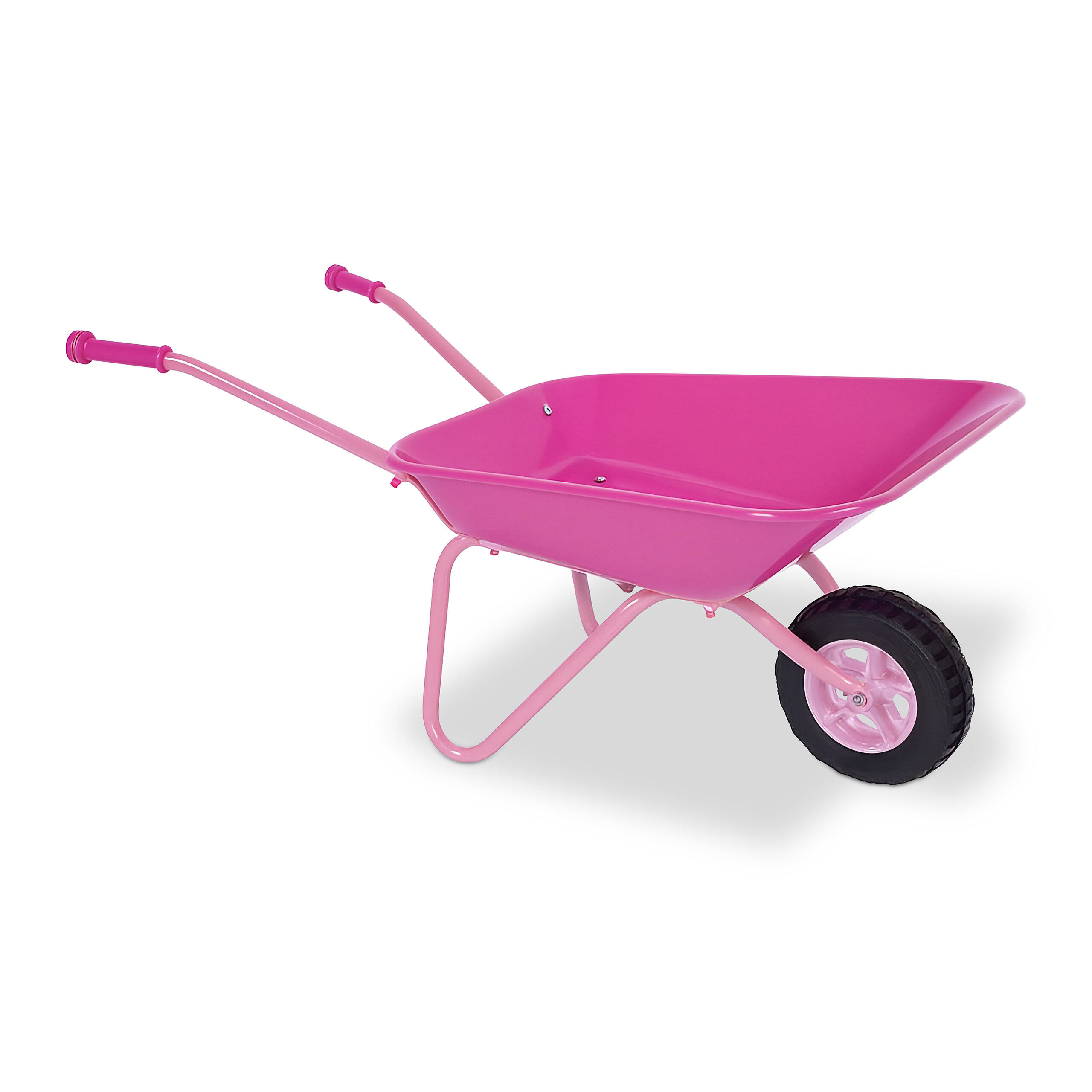 KINDER-SCHUBKARRE - Pink, Kunststoff/Metall (74/43/36cm) - Relaxdays