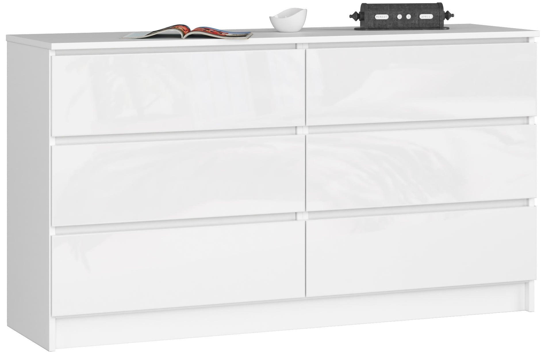 RAUMHIRSCH FURNITURE KOMODA bílá, bílá lesklá 77/138/40