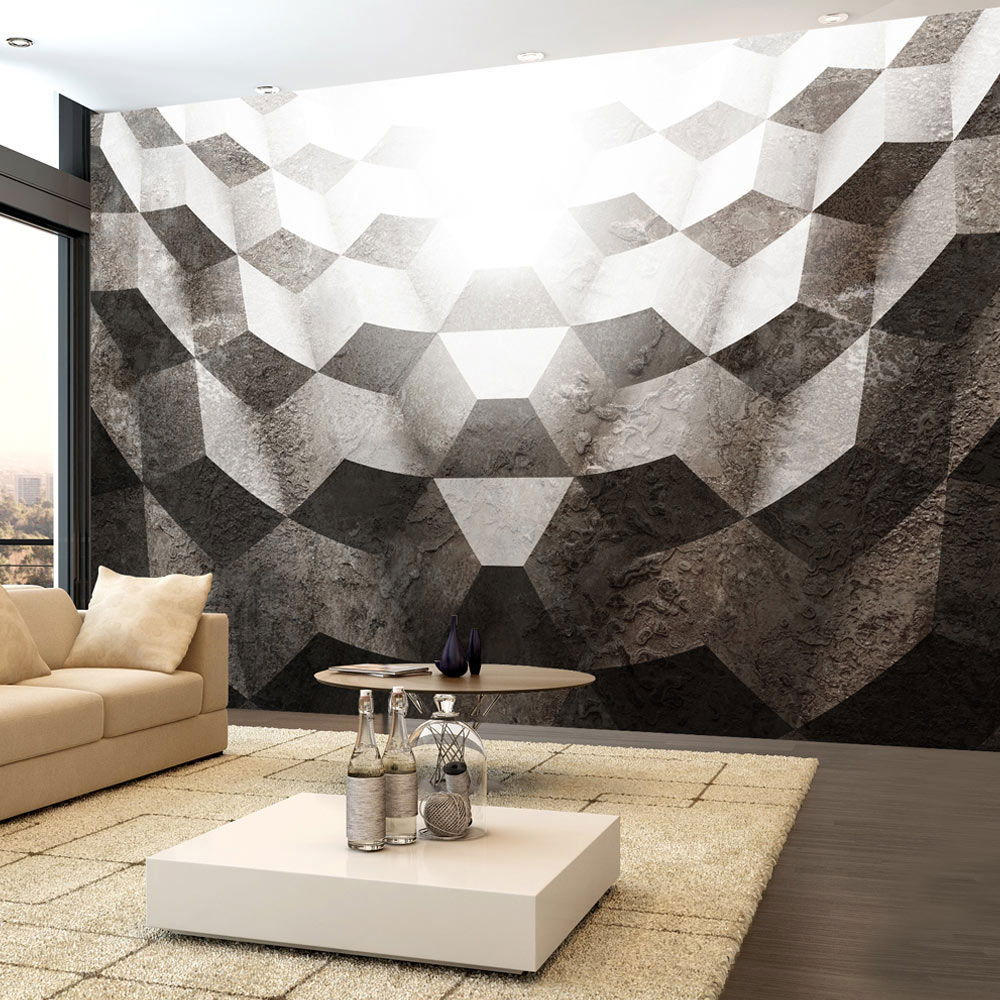 VLIESTAPETE Braun 250/175 cm - Weiß/Braun, Textil (250/1cm) - KUNSTLOFT