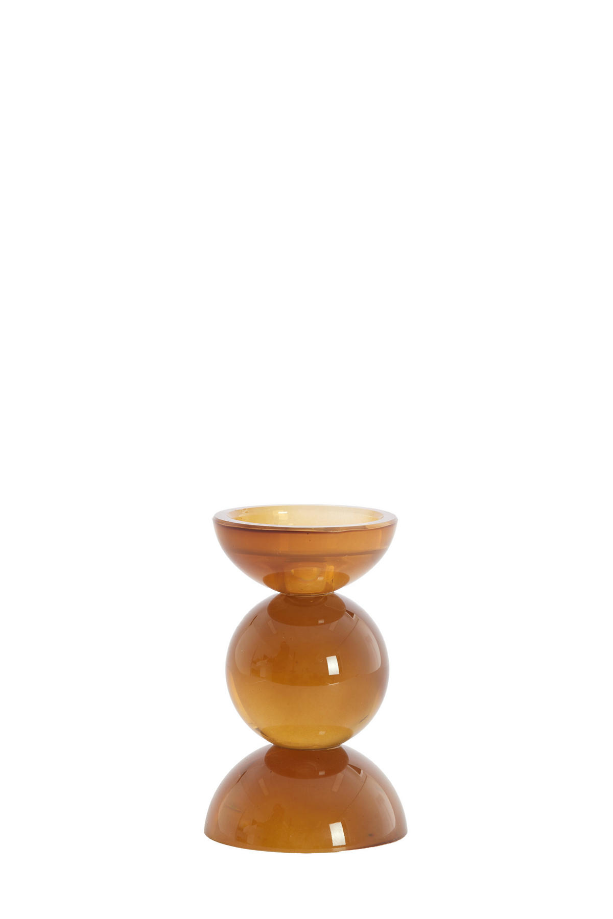 KERZENSTÄNDER Itinga - Braun - 9.5/9.5/15.5 cm - Braun, Glas (9.5/15.5/9.5cm) - Light & Living