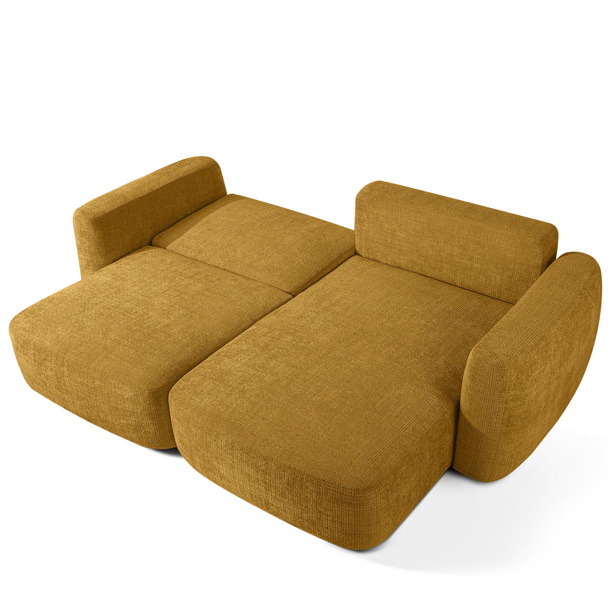 SITZGARNITUR ELOSA - Gelb, Holz/Textil (245/85/165cm) - KONSIMO®