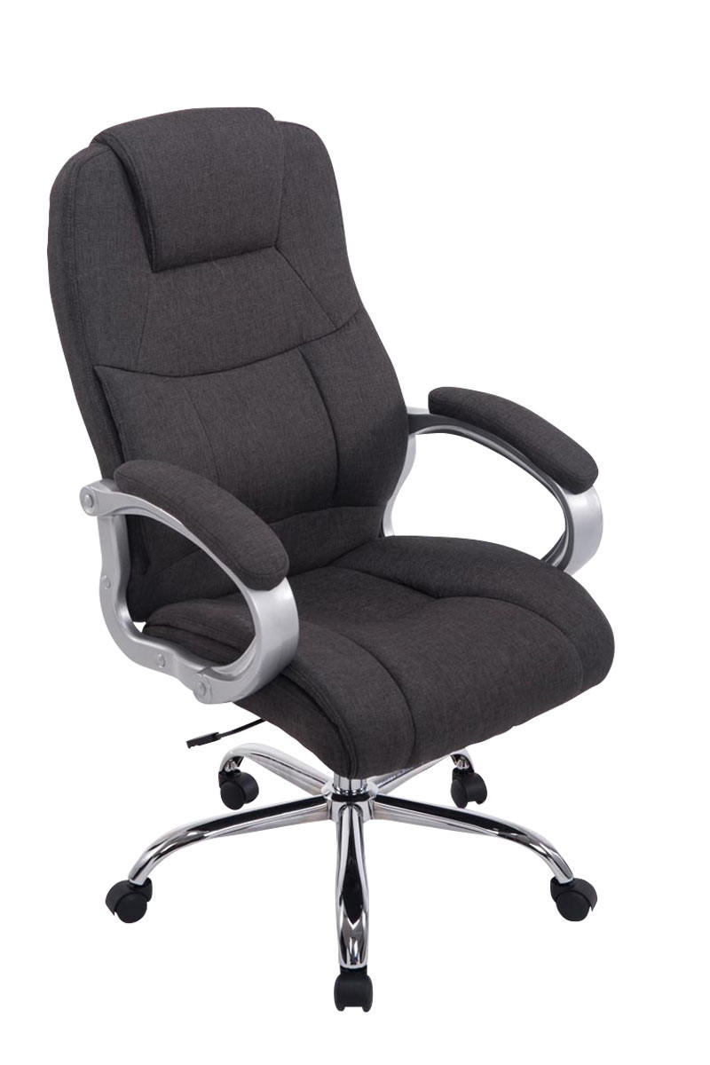 BÜROSTUHL SYDNEY Stoff 113x66x70 Dunkelgrau Stoff Metall - Dunkelgrau, Textil/Metall (66/113/70cm) - DELUKE