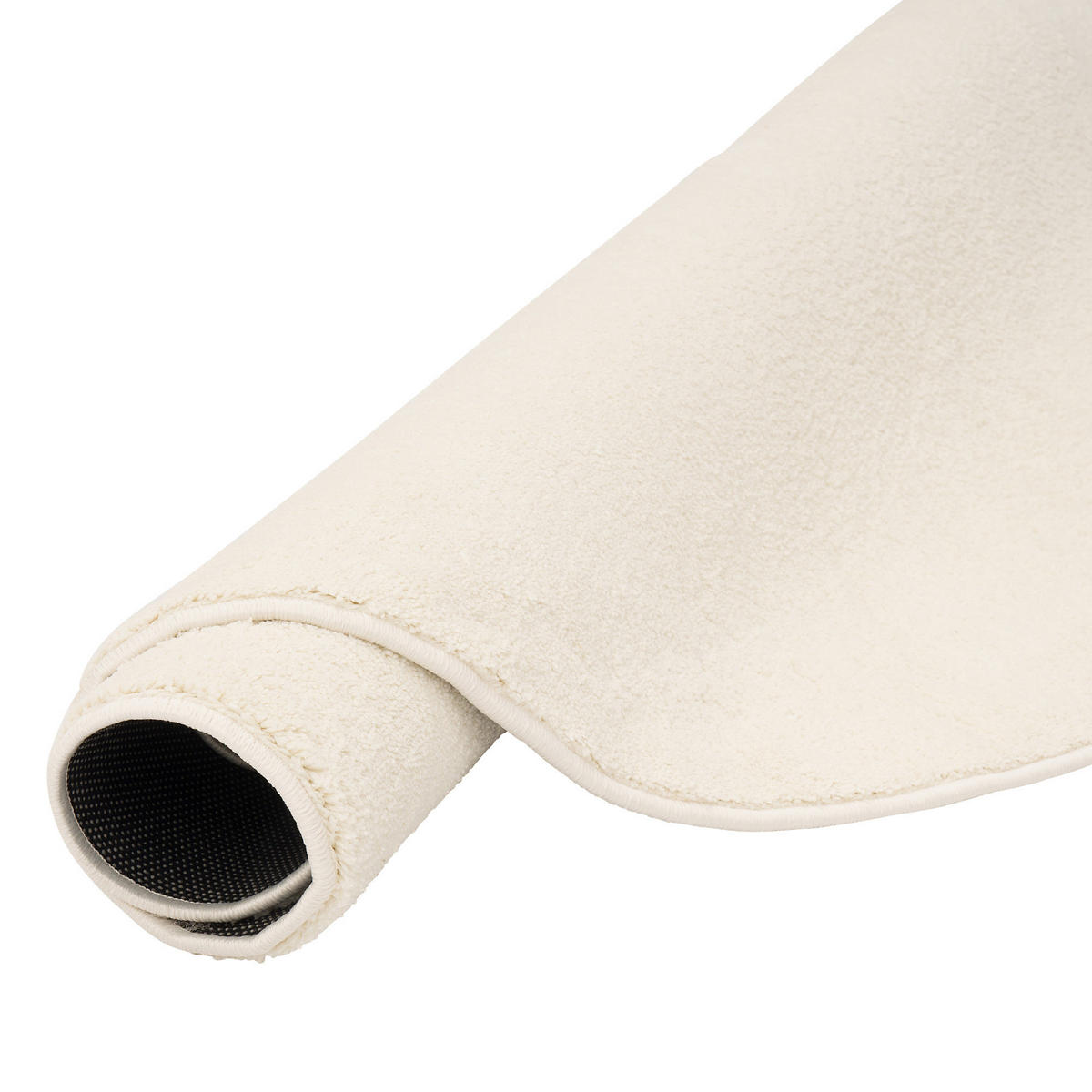 LUXUS SUPER SOFT HOCHFLOR LANGFLOR TEPPICH DELUXE RUND - Creme, Textil (133/133cm) - Snapstyle