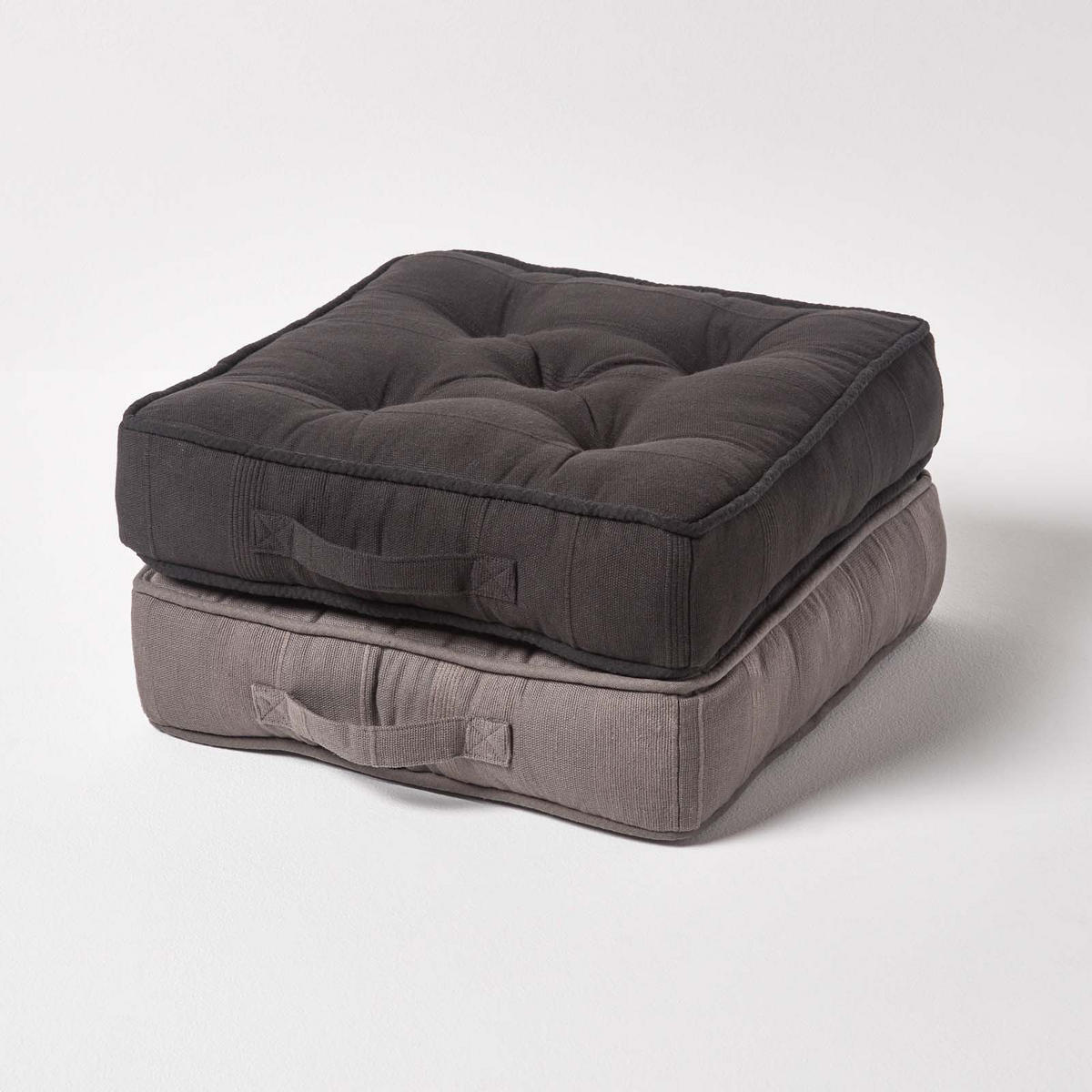SITZKISSEN Rajput schwarz 40/40/8 cm - Schwarz, Textil (40/40/8cm) - Homescapes