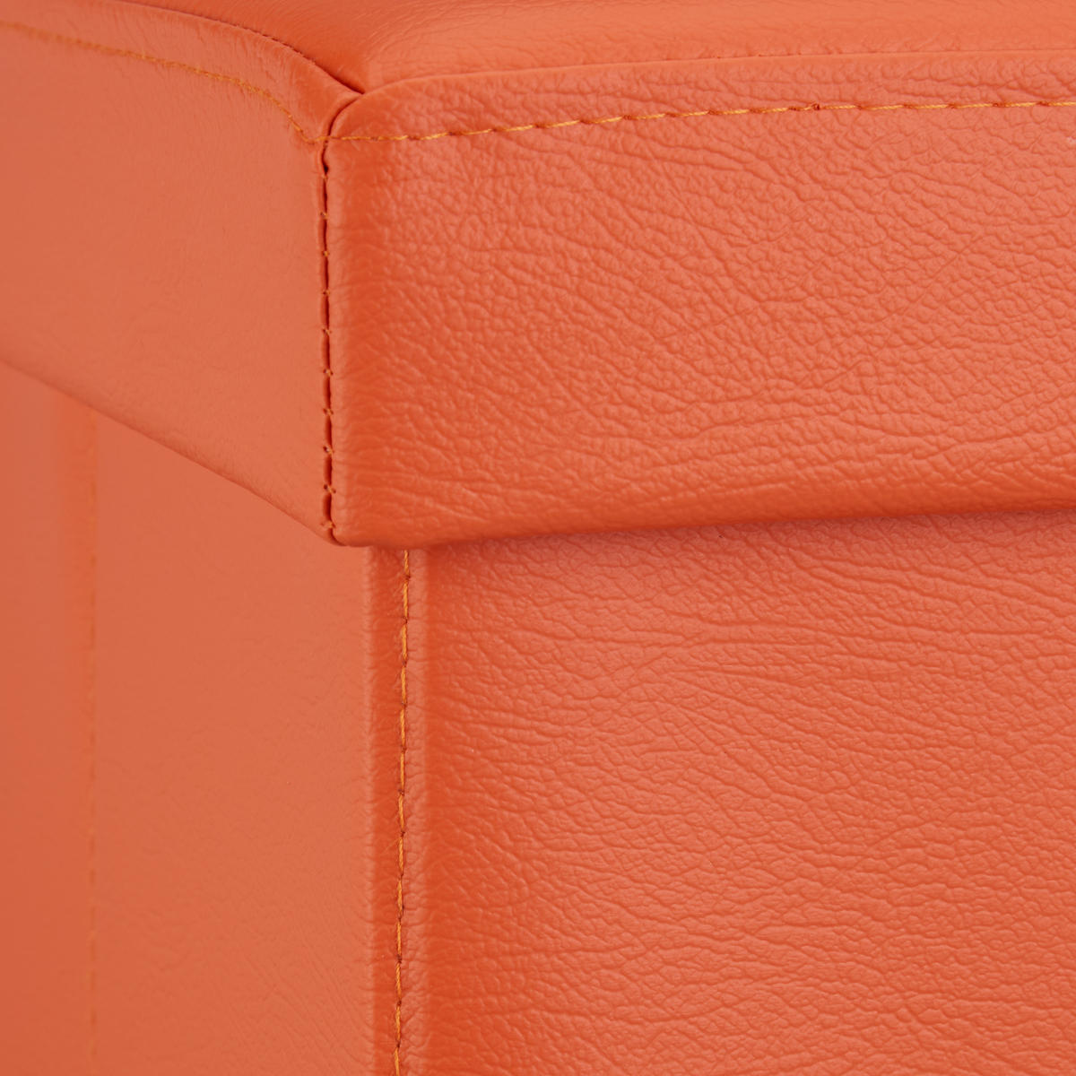 FALTBARER Sitzhocker - Orange, Holzwerkstoff/Kunststoff (38/38/38cm) - Relaxdays