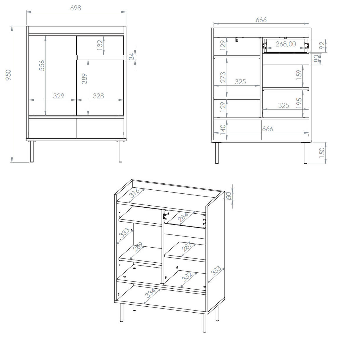 SCHUHSCHRANK Voco Cashmere / Eiche Cremona Terrakotta 70 / 34 / 95cm - Kaschmir/Hellbraun, Holz/Holzwerkstoff (70/95/34cm) - Feldmann-Wohnen