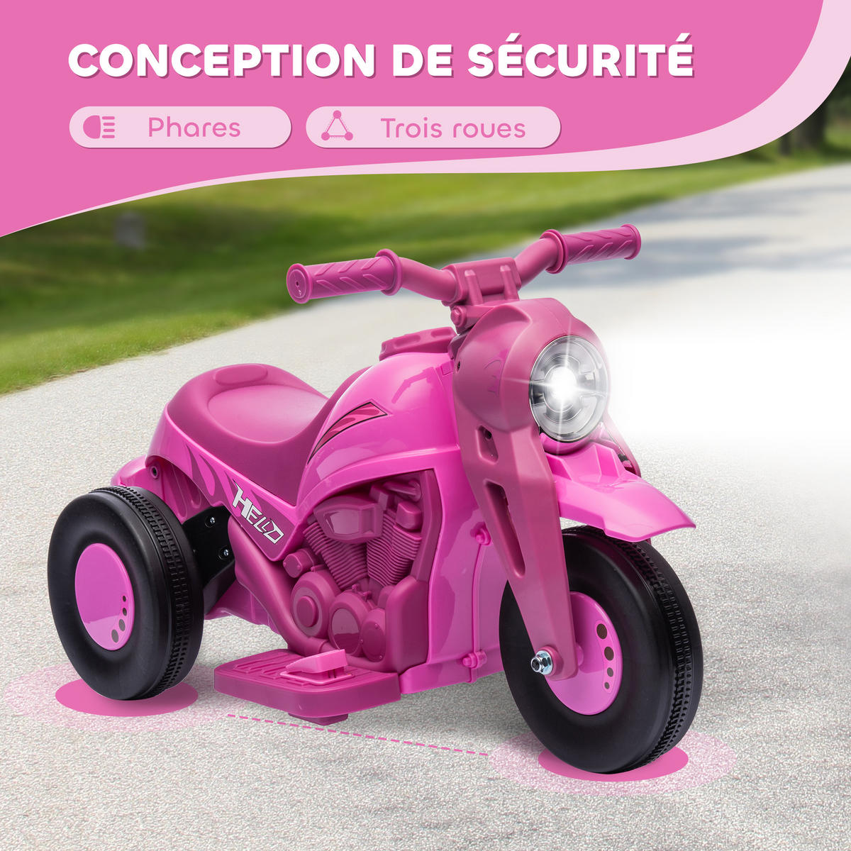 ELEKTRO-MOTORRAD DE-13055 Blubberfunktion Rosa - Pink, Kunststoff (80/36/43.5cm) - ComfortXL