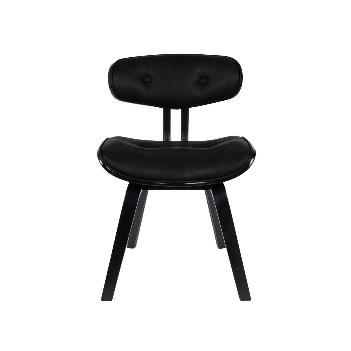 ESSZIMMERSTUHL Blackwood Kunstleder Schwarz - Schwarz, Kunststoff (51/78/555cm) - Dutchbone