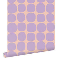 TAPETE grafisches Motiv 50 x 900 cm - Pink, Papier (50/0.1cm) - ESTAhome