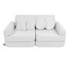 KINDERSOFA, Boucle, Pocket Plus, Weiß - Weiß, Textil (120/25/60cm) - MeowBaby