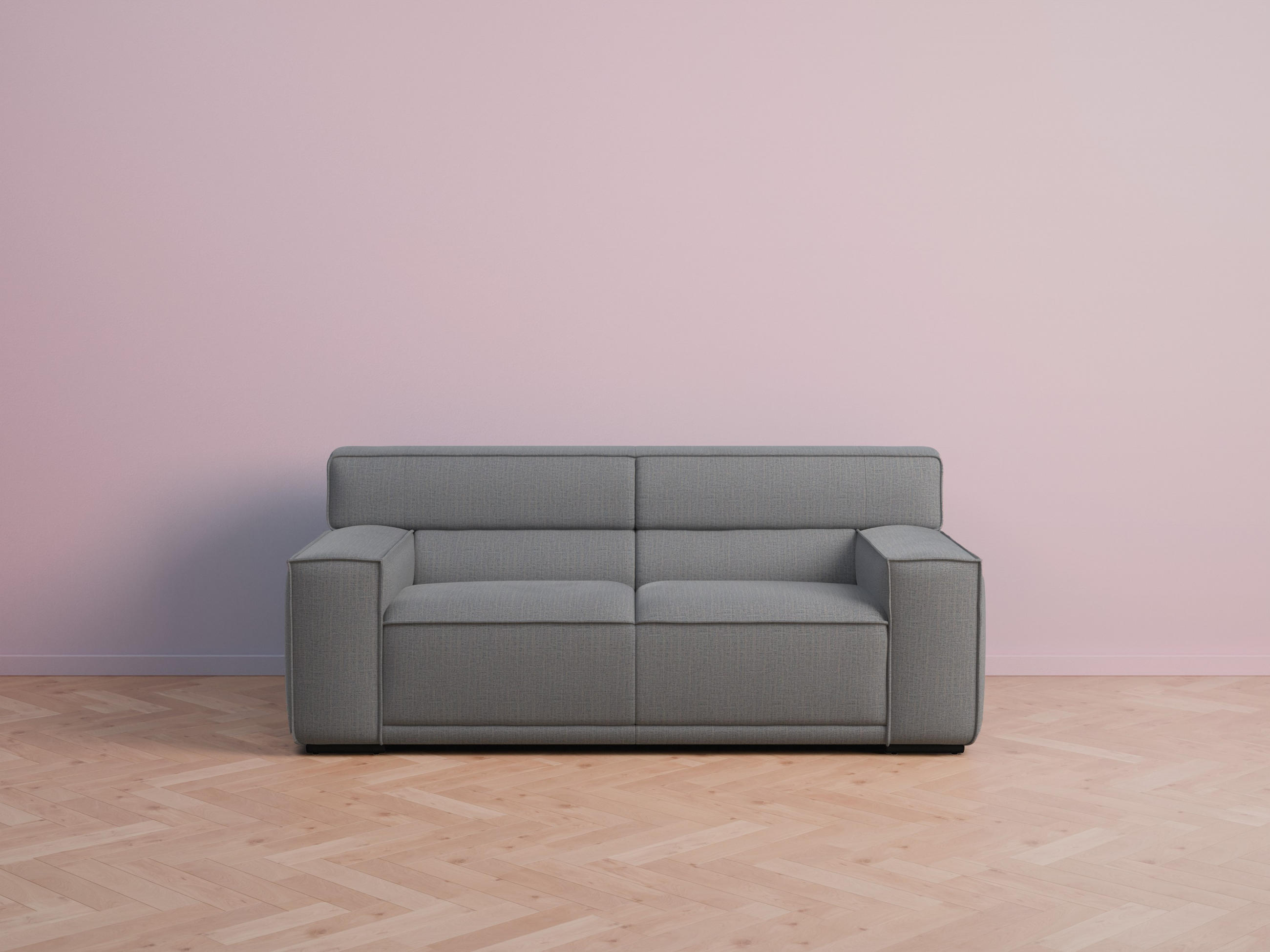 foamnova 2,5-Sitzer Grau 194x78x106 cm