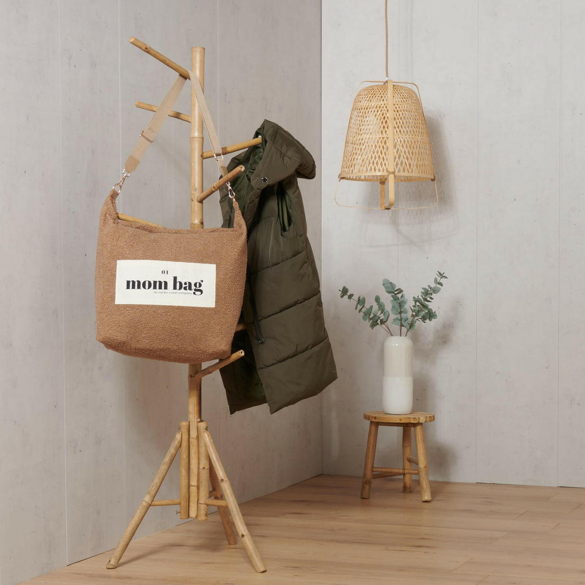 MOM Bag Teddy Bouclé Beige - Beige, Textil (60/10/45cm) - nordic coast company