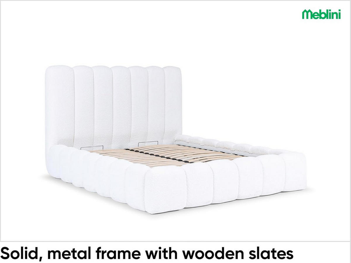 POLSTERBETT Carlos - Dunkelblau, Textil (120/200cm) - Meblini