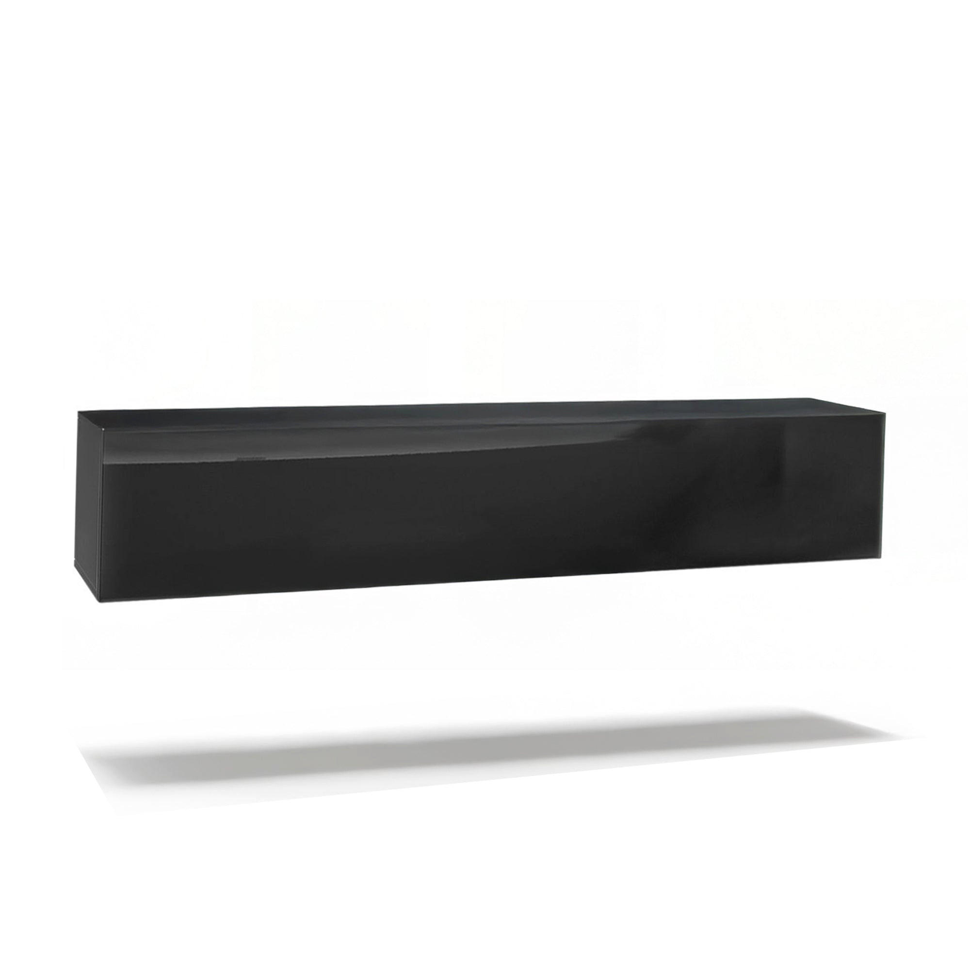 InnoFurn Lowboard Schwarz Hochglanz 165x30x38.5 cm