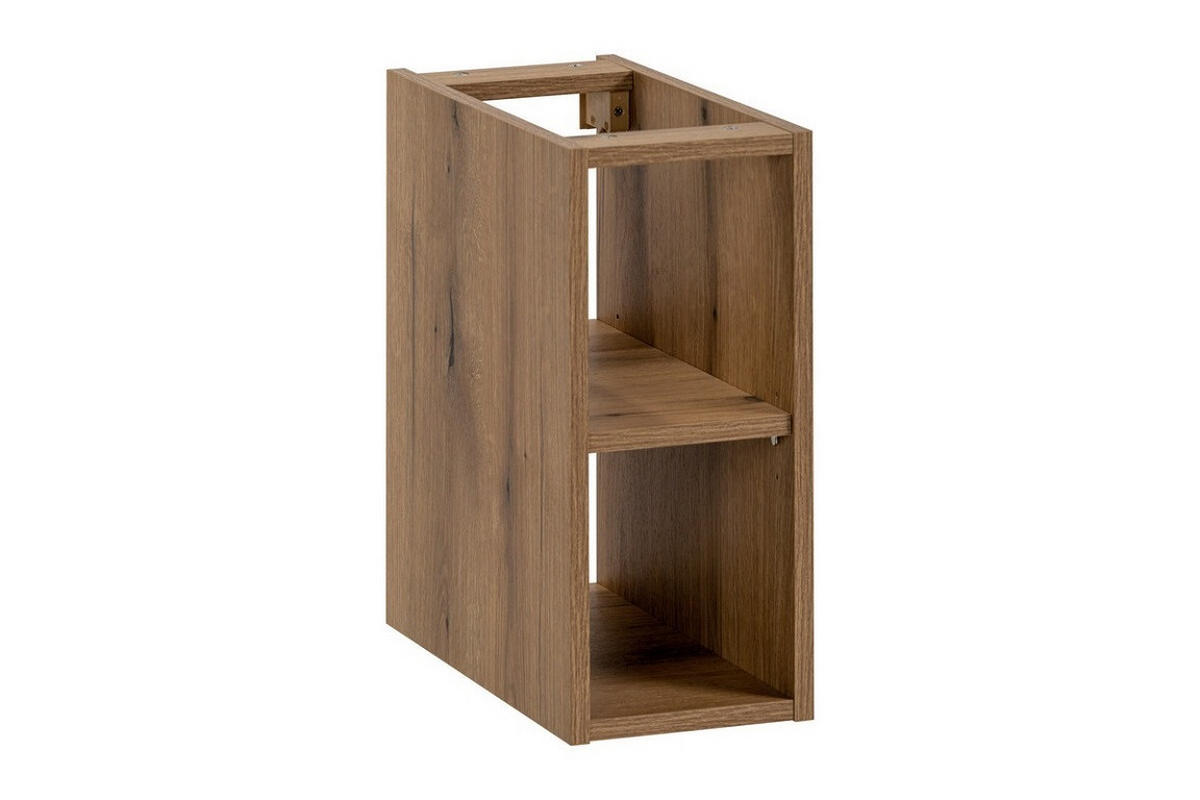 BADMÖBEL-SET 4 Teile - Adel Black A BM133 in Schwarz Matt / Wotan Eiche - Eiche Wotan/Schwarz, Holz (140/57/46.6cm)