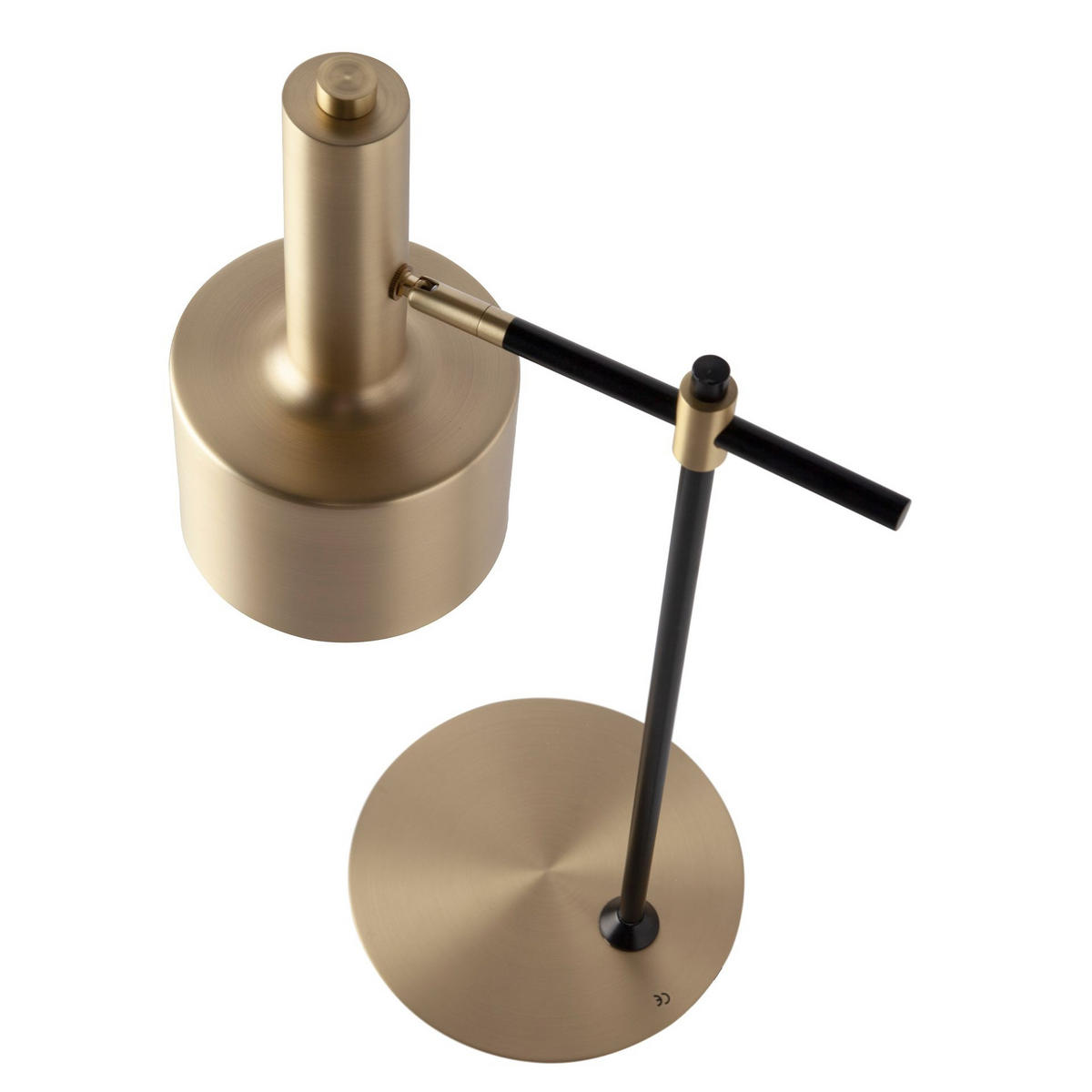 STELEUCHTE Stehleuchte aus vergoldetem Aluminium und schwarzem Stahl 50/30/164 cm - Goldfarben/Schwarz, Metall (30/50/164cm) - ANGEL CERDA