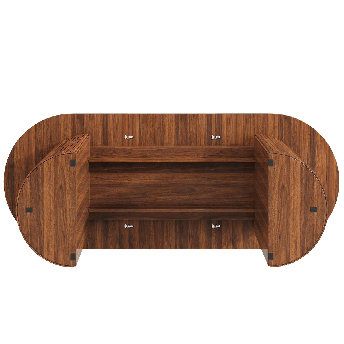 ESSTISCH in Natufarben Ausziehbarer Küchentisch mit verstecktem Stauraum, für Küche, Arbeitszimmer und Wohnzimmer - Dunkelbraun, Holzwerkstoff/Metall (160/80/76cm) - STILVORA