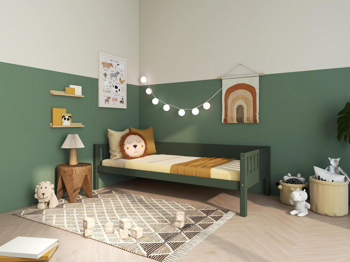 KINDERBETT VIGGO Grün 208x98x61 cm - Grün, Holz - FURNLUX