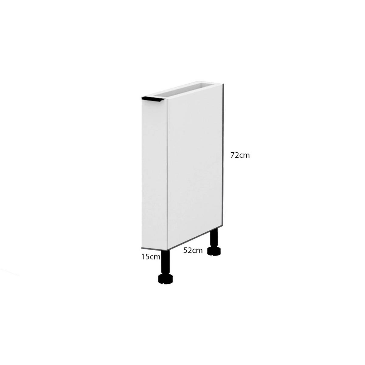 UNTERSCHRANK – 15 cm – KU-D15 – Lunara – Dunkelgrau - Dunkelgrau, Holzwerkstoff (15/72/52cm) - hi-markt