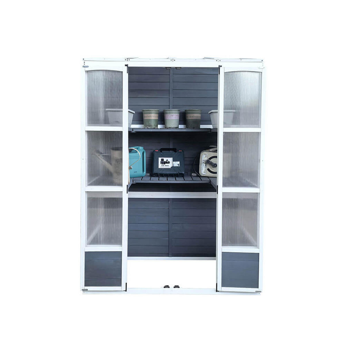 GEWÄCHSHAUS YANA GREEN - Grau - Grau, Holz (74/198/135cm)